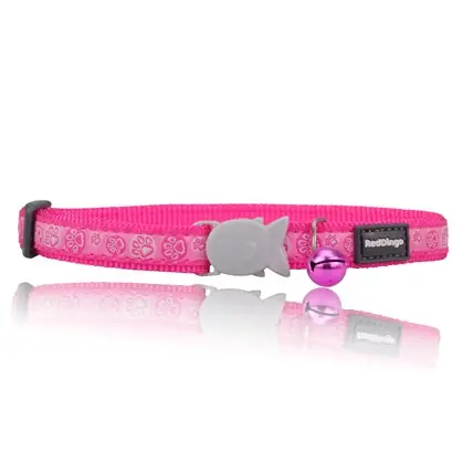 Snabb leverans Halsband Paw impressions Hot Pink