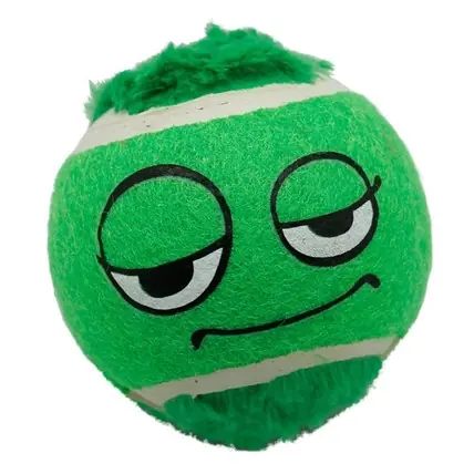 Endast idag Hundleksak Tennisboll m mohikanfrisyr o ögon