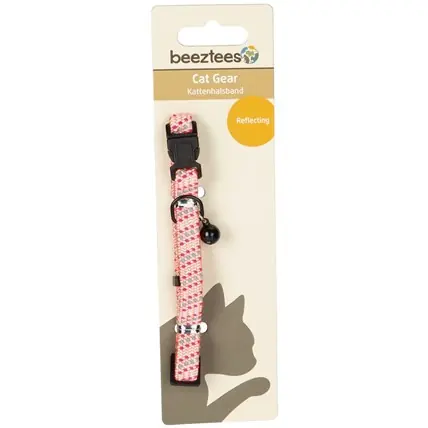 Bästa pris KATTHALSBAND ELASTISK REFLEX ROSA BEEZTEES