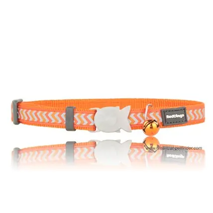 Sista chansen Katthalsband Ziggy reflex orange