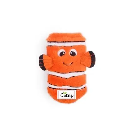 Expressleverans Kattleksak minisock cuddler orange fisk