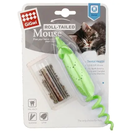 Kattleksak Roll-tailed Mouse Grön Beställ idag
