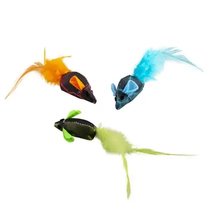 Utförsäljning Kattleksaker Flash Möss 3pack