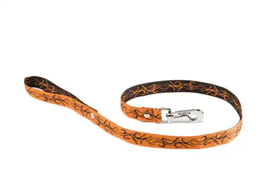 Kundfavorit Alter Ego Tribal Nylonkoppel 100 cm - Orange / Svart (L)