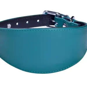 Bobby Levrier Nicky Läderhalsband - Påfågelblå (30 cm) prisnedsättning