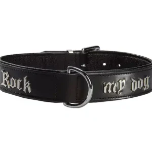 Bobby Rock My Dog Läderhalsband - Svart (45 cm) Sista chansen