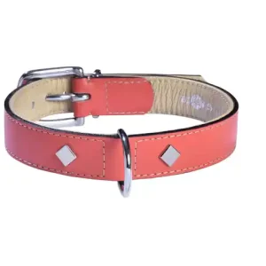 Bobby Tomy Läderhalsband - Korallrosa (45 cm) Rabatt