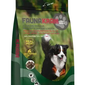 Faunakram Hundmat REAL MEAT Premium Kvalité - Stora raser 40 kg + Fynd