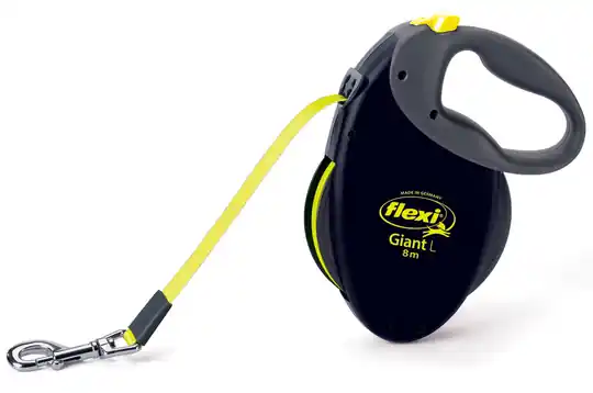 Beställ idag Flexi Giant L, Neongul/Svart, 8 m band - max 50 kg