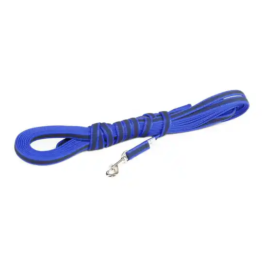 JULIUS-K9 COLOR & GRAY® 14 MM SUPER-GRIP KOPPEL MED HANDTAG - BLÅ/10 M Outlet