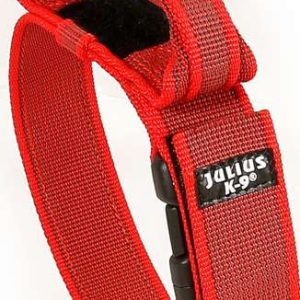 JULIUS-K9 Color & Gray® Halsband med handtag - Röd (47-67 cm) Kampanjpris