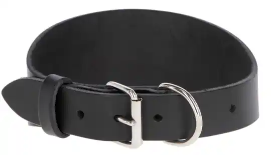 Populär Kerbl Collar Mexica- Läderhalsband- Svart (27-35 cm)