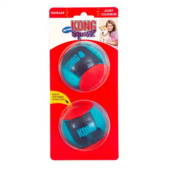 KONG Squeezz Action Ball Large 2-pack Endast idag
