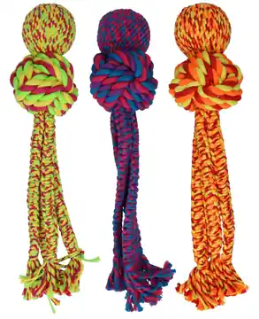 Populär KONG Wubba Weaves- Repleksak med pipljud (Small/Medium)
