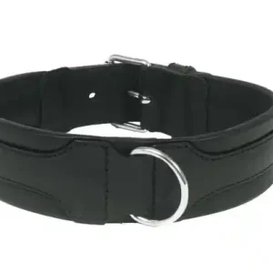 Outlet Martin Sellier Comfort Kalvskinn Läderhalsband 50 cm - Svart