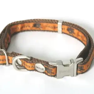 Billig Martin Sellier Justerbart Nylonhalsband Hund- Happy Dog (40 - 55 cm x 2 cm)