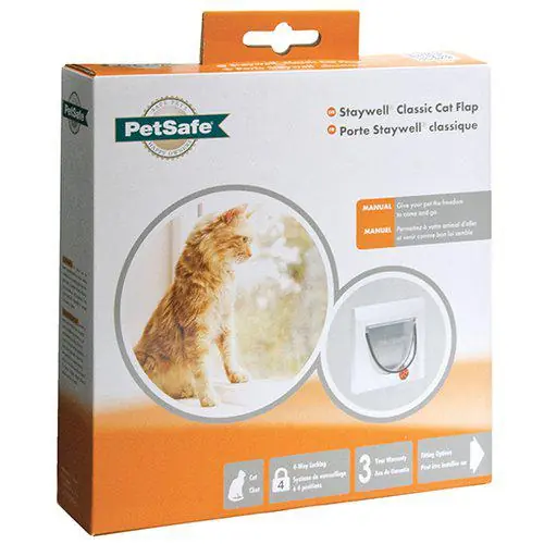 Outlet PetSafe Vit 4-vägs Kattdörr Staywell