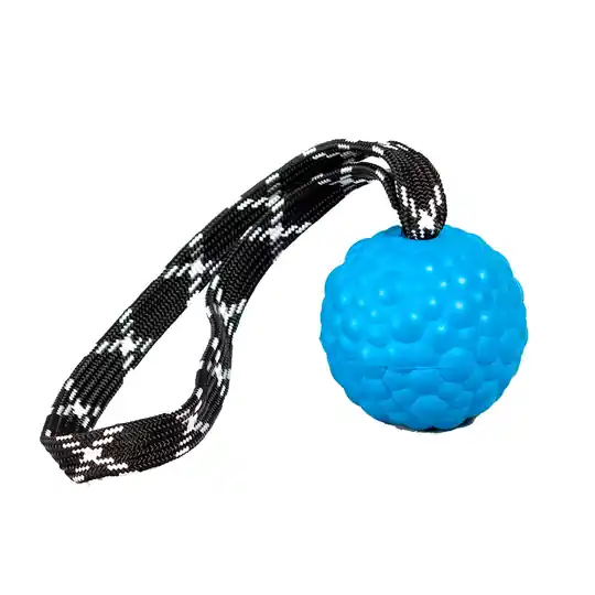 Utförsäljning RADDOG Boll med Ögla- mjukt gummi 7cm