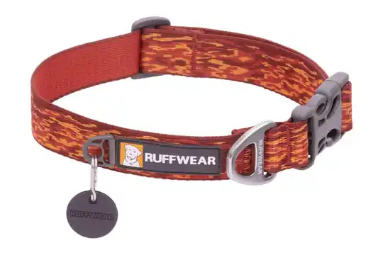 Reapris Ruffwear - Flat Out Collar Hundhalsband - Ember Distortion (M = 36-51 cm)
