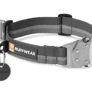 Endast idag Ruffwear - Reflekterande Hundhalsband Top Rope- Granite Grey (S)