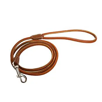 Extra rabatt Supersoft Rundsytt Läderkoppel - Brunt (180 cm x 8 mm)