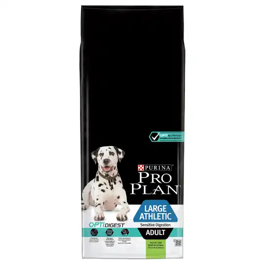Erbjudandepris 12/14 kg Pro Plan hundmat + 2/2,5 kg på köpet! PURINA PRO PLAN Large Adult Athletic Lamb & Rice OPTIDIGEST (14 + 2,5 kg på köpet)