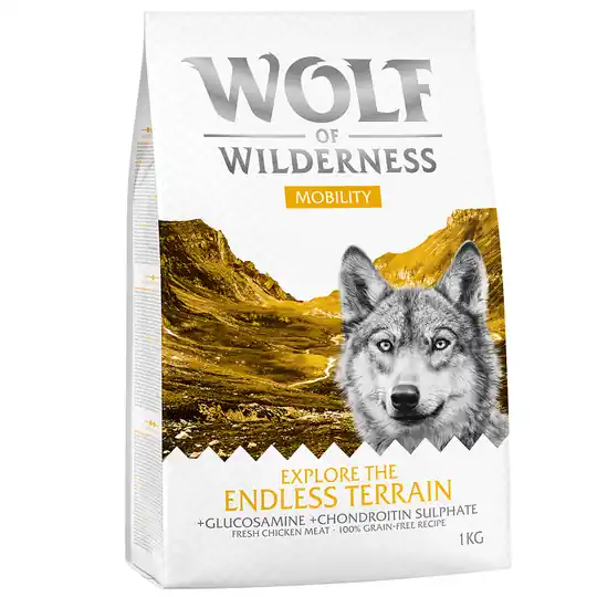 2 + 1 på köpet! 3 x 1 kg Wolf of Wilderness - Adult Mobility - Adult Xplore The Endless Terrain Chicken Kampanjpris
