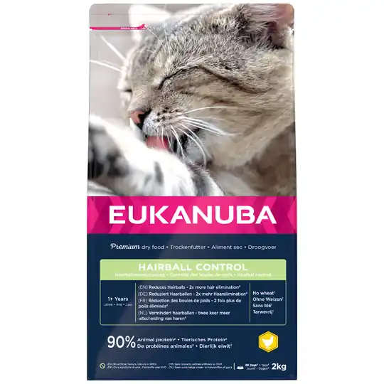 2 kg Eukanuba torrfoder katt till sparpris! - Hairball Control Adult Reapris