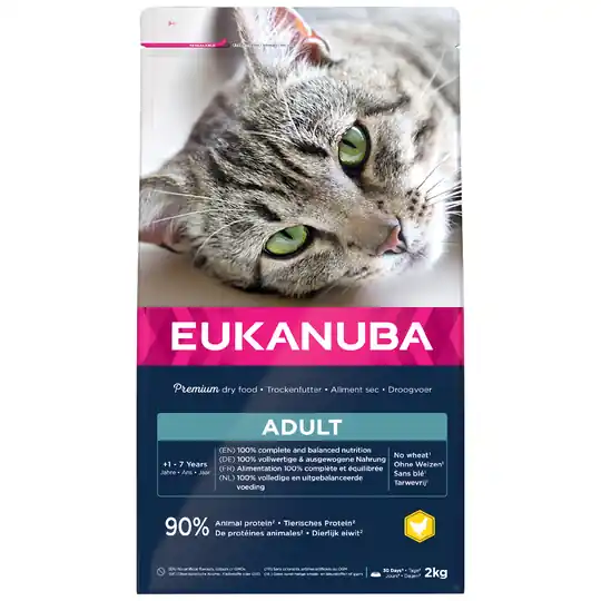 Bästa pris 2 kg Eukanuba torrfoder katt till sparpris! - Top Condition 1+ Adult