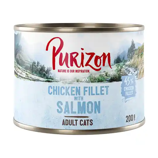 200 g Purizon Kycklingfilé, kalkon & lax kattmat - Kycklingfilé & lax Kundfavorit