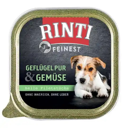 9 + 2 på köpet! 11 x 150 g RINTI Finest portionsformar - Fjäderfä & grönsaker Köp online
