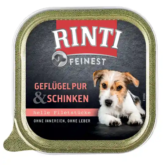 Outlet 9 + 2 på köpet! 11 x 150 g RINTI Finest portionsformar - Fjäderfä & skinka