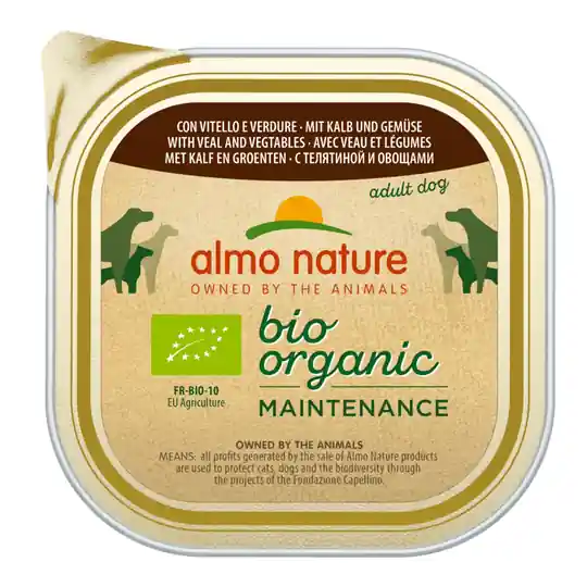 Almo Nature BioOrganic Maintenance 27 x 300 g - Eko kalv & eko grönsaker I lager