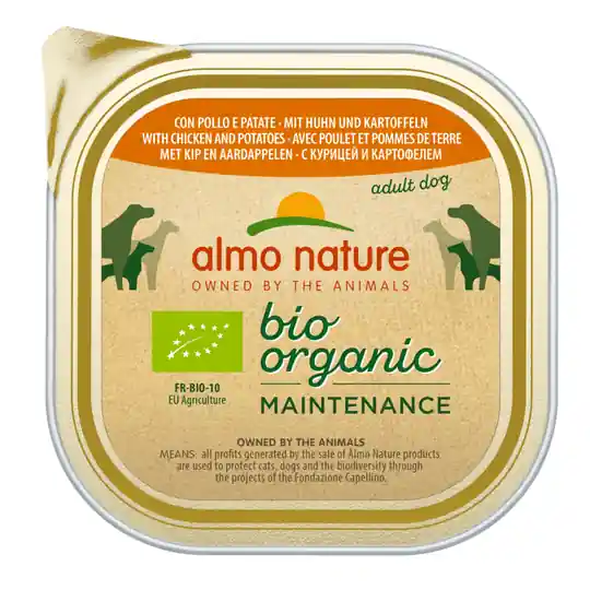 Fynd Almo Nature BioOrganic Maintenance 9 x 300 g - Eko kyckling & eko potatis