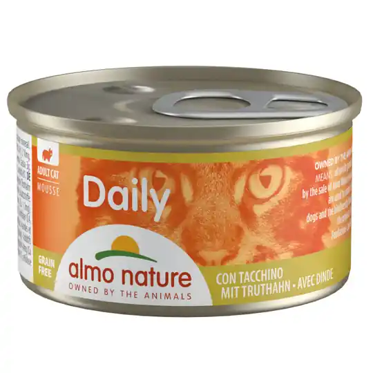 Beställ nu Almo Nature Daily Menu 6 x 85 g - Mousse med kalkon