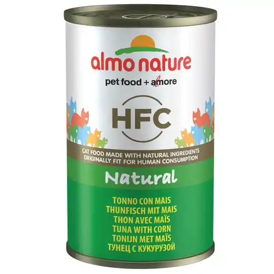 Sänkt pris Almo Nature HFC 6 x 140 g - Tonfisk & majs