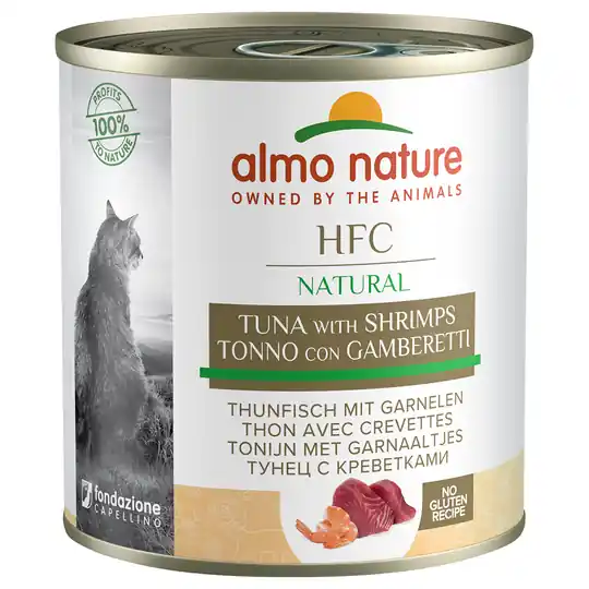 Kundfavorit Almo Nature HFC 6 x 280 g - Tonfisk & räkor