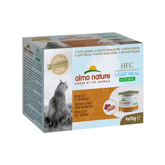 Almo Nature HFC Natural Light 4 x 50 g - Kyckling & tonfisk Sänkt pris