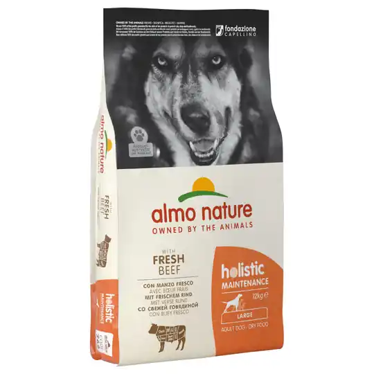 Rabatter Almo Nature Holistic Adult Large Nötkött & ris - 12 kg