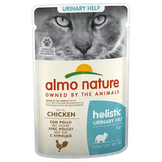 Almo Nature Holistic Urinary Help portionspåse - 24 x 70 g med kyckling prisnedsättning