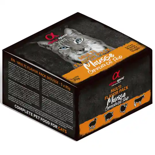 Snabb leverans alpha spirit Multi-Flavour Pouch våtfoder katt - 5 x 85 g