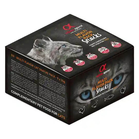 alpha spirit Multi-Flavour Snacks for Cats - 9 x 35 g Lägg i varukorgen