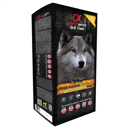 alpha spirit Semi Moist Complete Free Range Poultry - Ekonomipack 2 x 9 kg Fynd