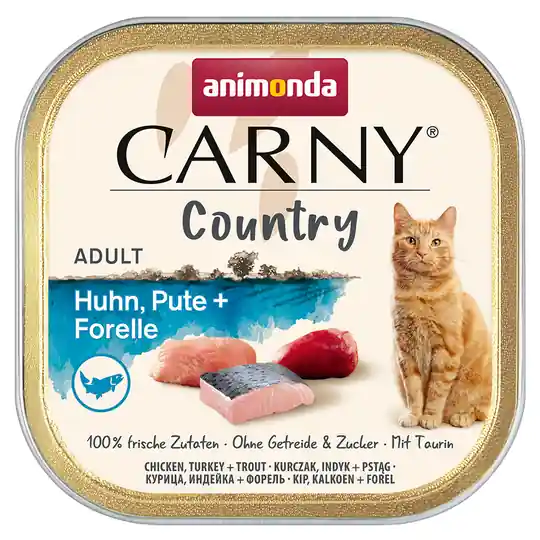 Rea Animonda Carny Country Adult 32 x 100 g - Kyckling, kalkon & öring