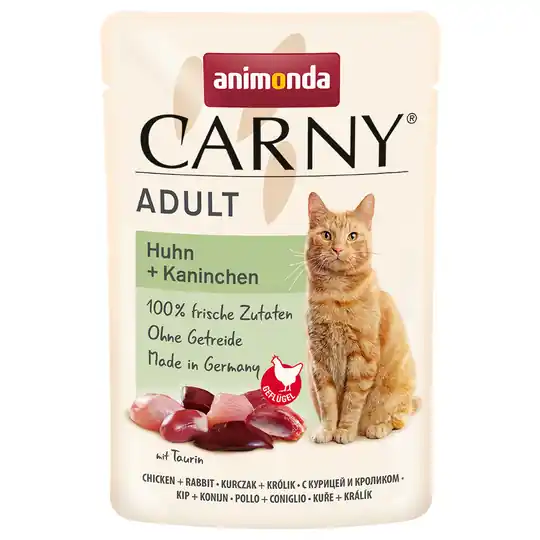 Animonda Carny Pouch 12 x 85 g - Kyckling & kanin Sista chansen