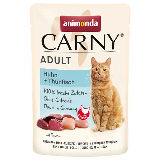 Rabatter Animonda Carny Pouch 12 x 85 g - Kyckling & tonfisk