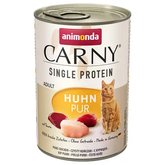 I lager Animonda Carny Single Protein Adult 6 x 400 g - Kyckling pur