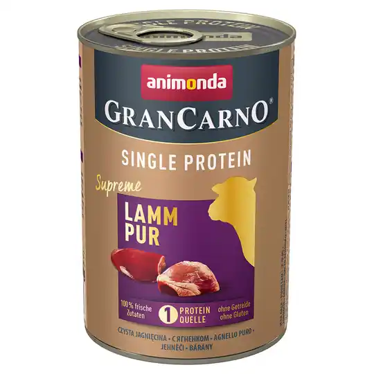 Animonda GranCarno Adult Single Protein Supreme 6 x 400 g - Lamm Pur Snabb leverans