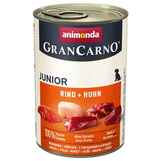 Animonda GranCarno Original Junior 6 x 400 g - Nötkött & kyckling Populärt val