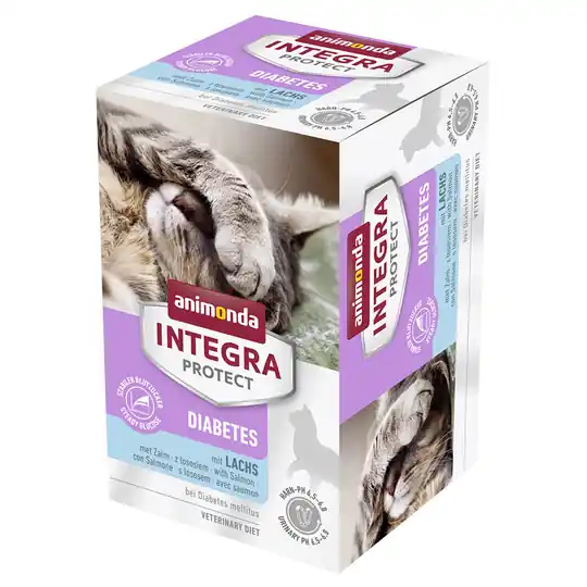 Snabb frakt Animonda Integra Protect Adult Diabetes 6 x 100 g portionsform - Lax